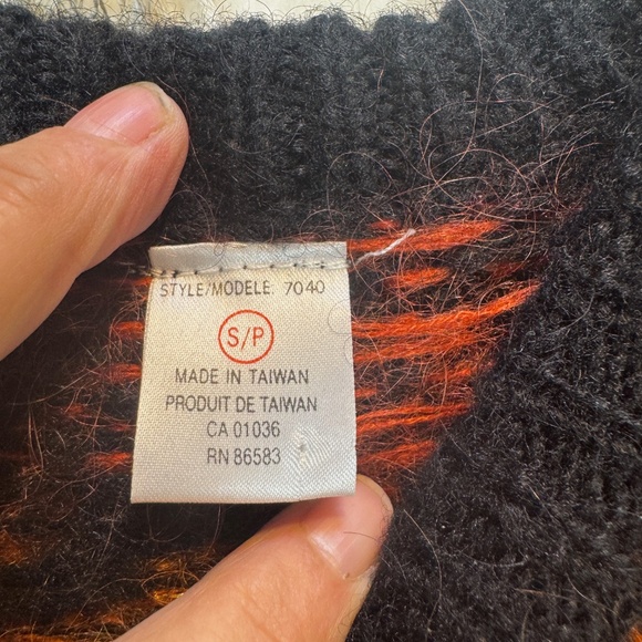 Alison H Cardigan Sweater Womens Size Small Multicolor Mohair Wool Grandmacore - Picture 3 of 8